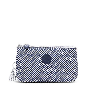 Kipling Creativity Large Printed Pouch Taske Blå Hvide | DK 2093AH